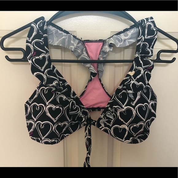 Betsey Johnson heart print bikini size M/S - Picture 2 of 6